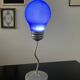 Small blue lamp bulb postmodern 90s Pop Art style