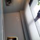 Nesting tables in gold/chrome metal and amber mirror
