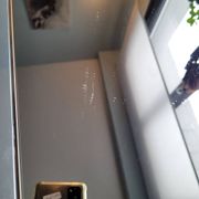 Nesting tables in gold/chrome metal and amber mirror