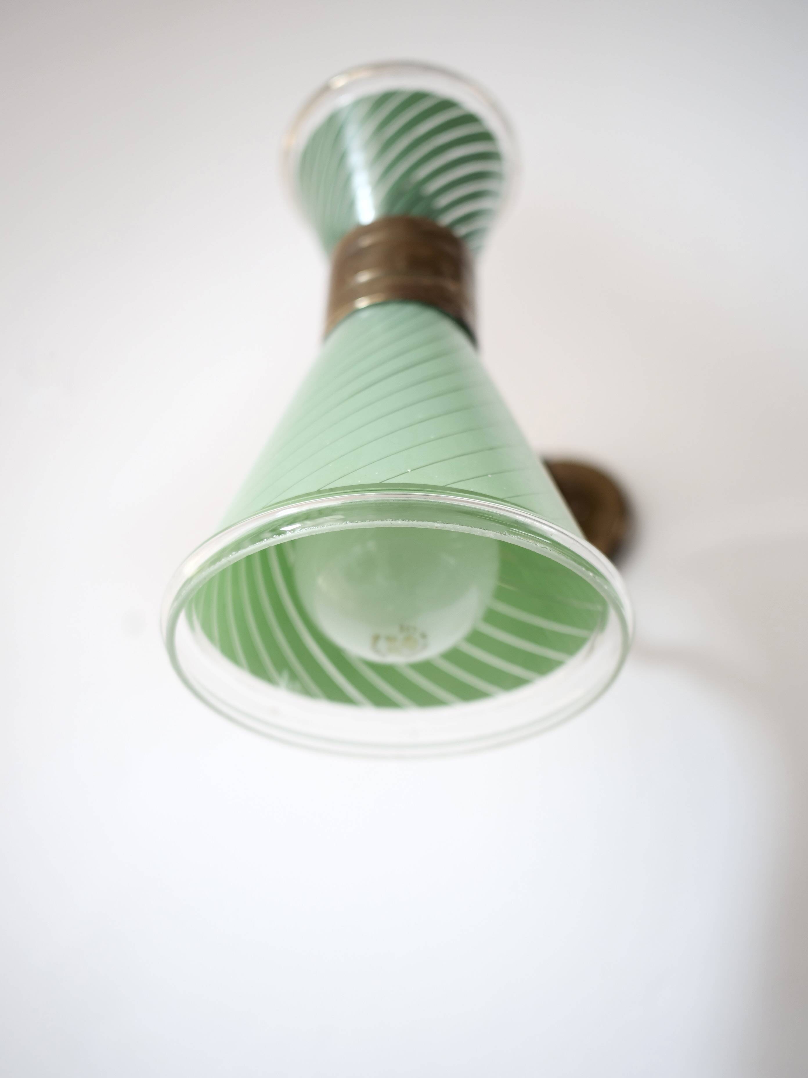 Diabolo glass wall lamp 1950