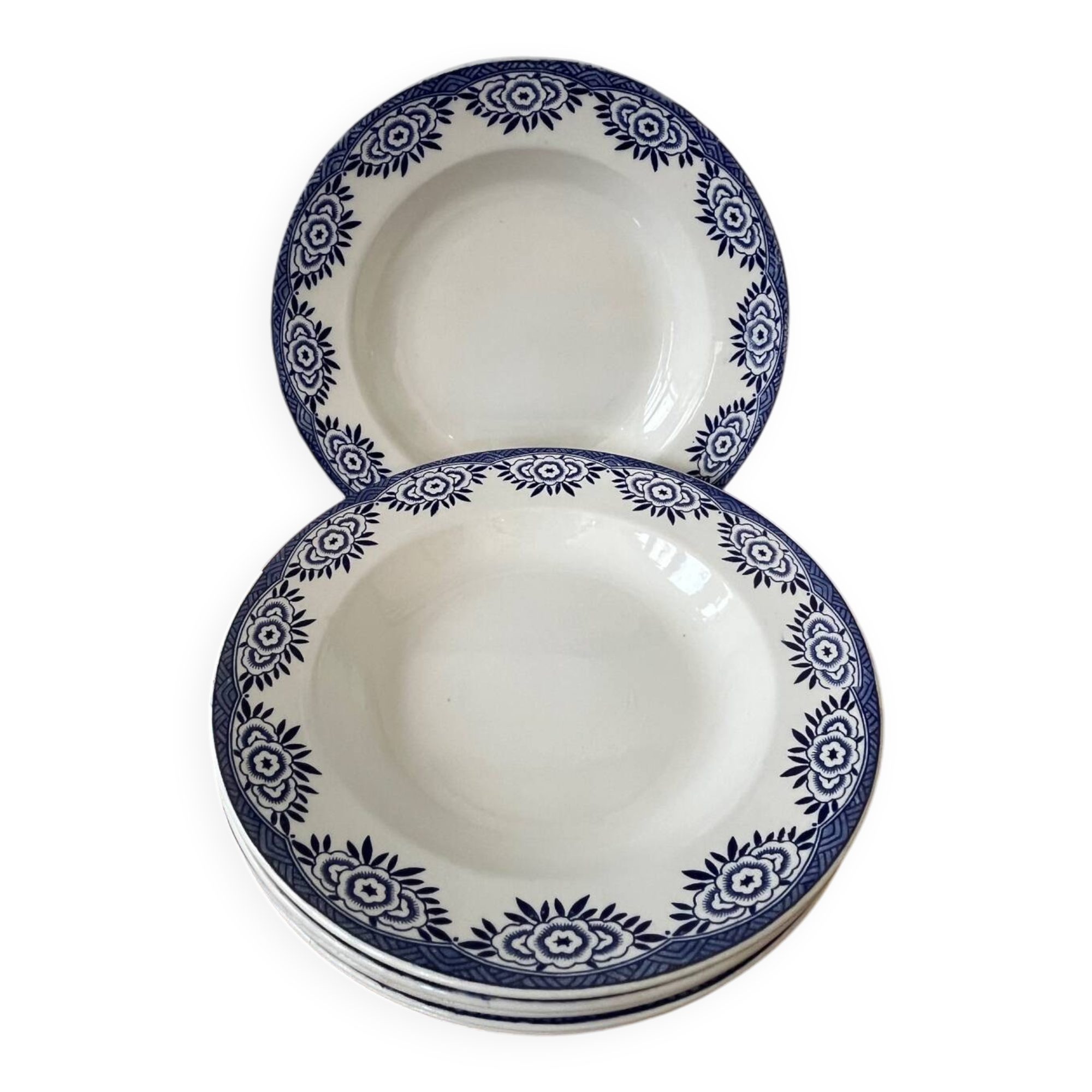 Set of 6 "Capri" plates Digoin Sarreguemines