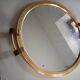 Wood and brass mirror tray 1940'