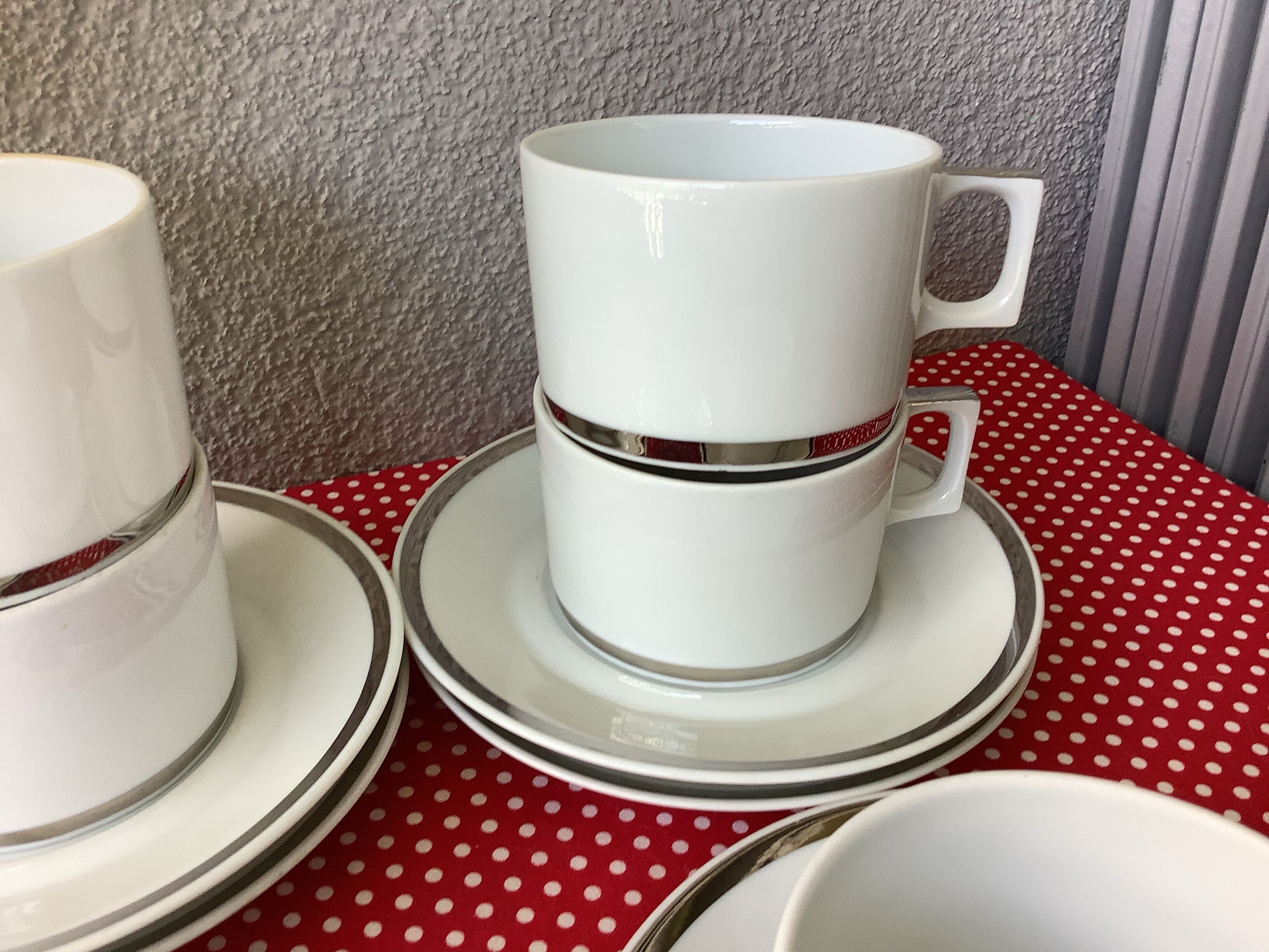 Cups Berry Lourioux porcelain from Limoges