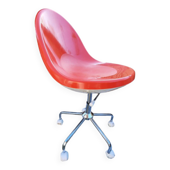 Chaise de bureau à roulettes Armet Greta
 Orange  blanche retro style