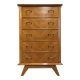 Commode, chiffonnier 5 tiroirs en chêne blond, France vers 1950