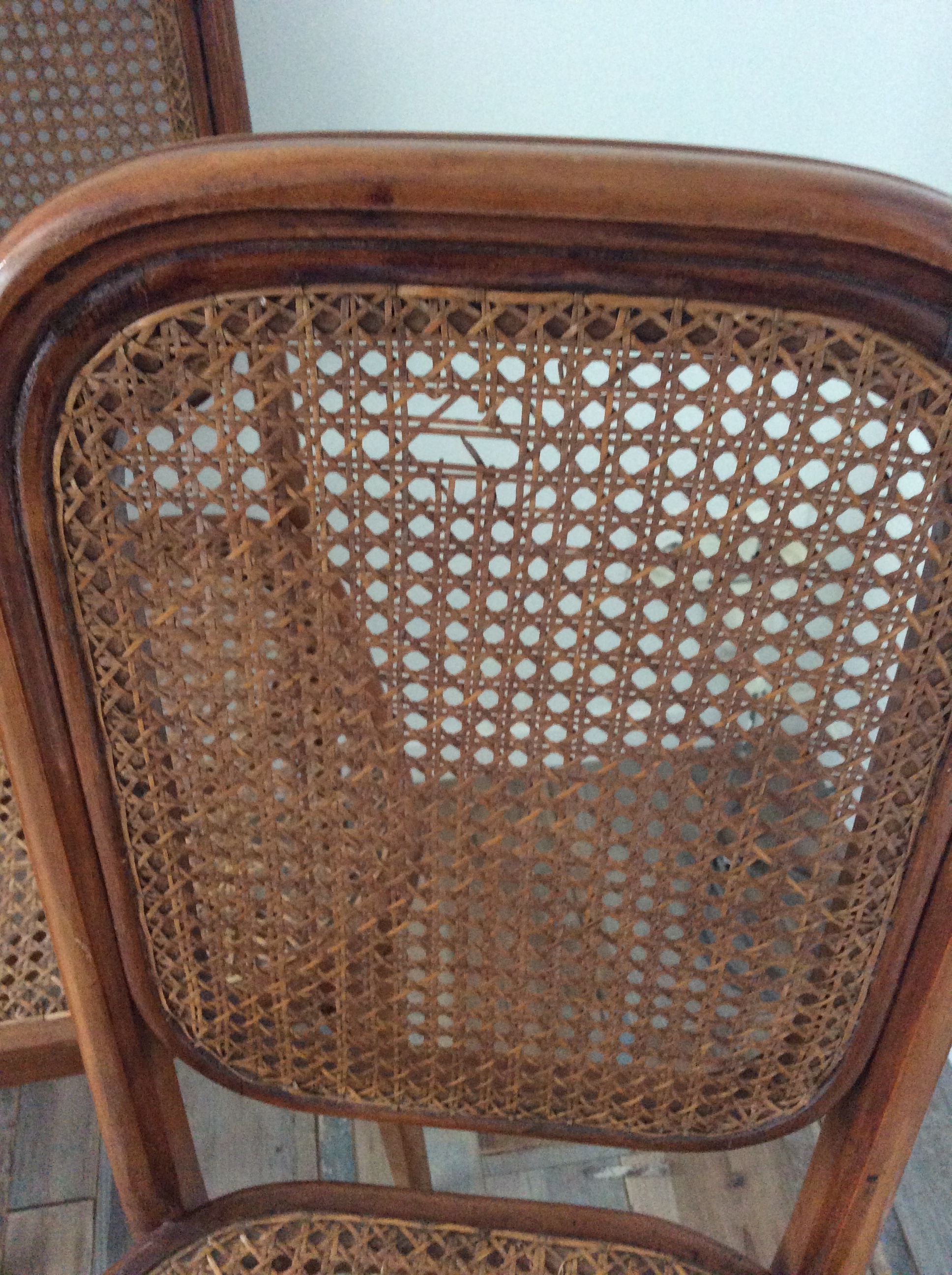 Series of 6 bistro chairs from the 50s patented SGDG