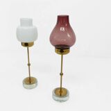 Pair of Scandinavian tealight holders Gunnar Ander for Ystad Metall, Sweden 1950