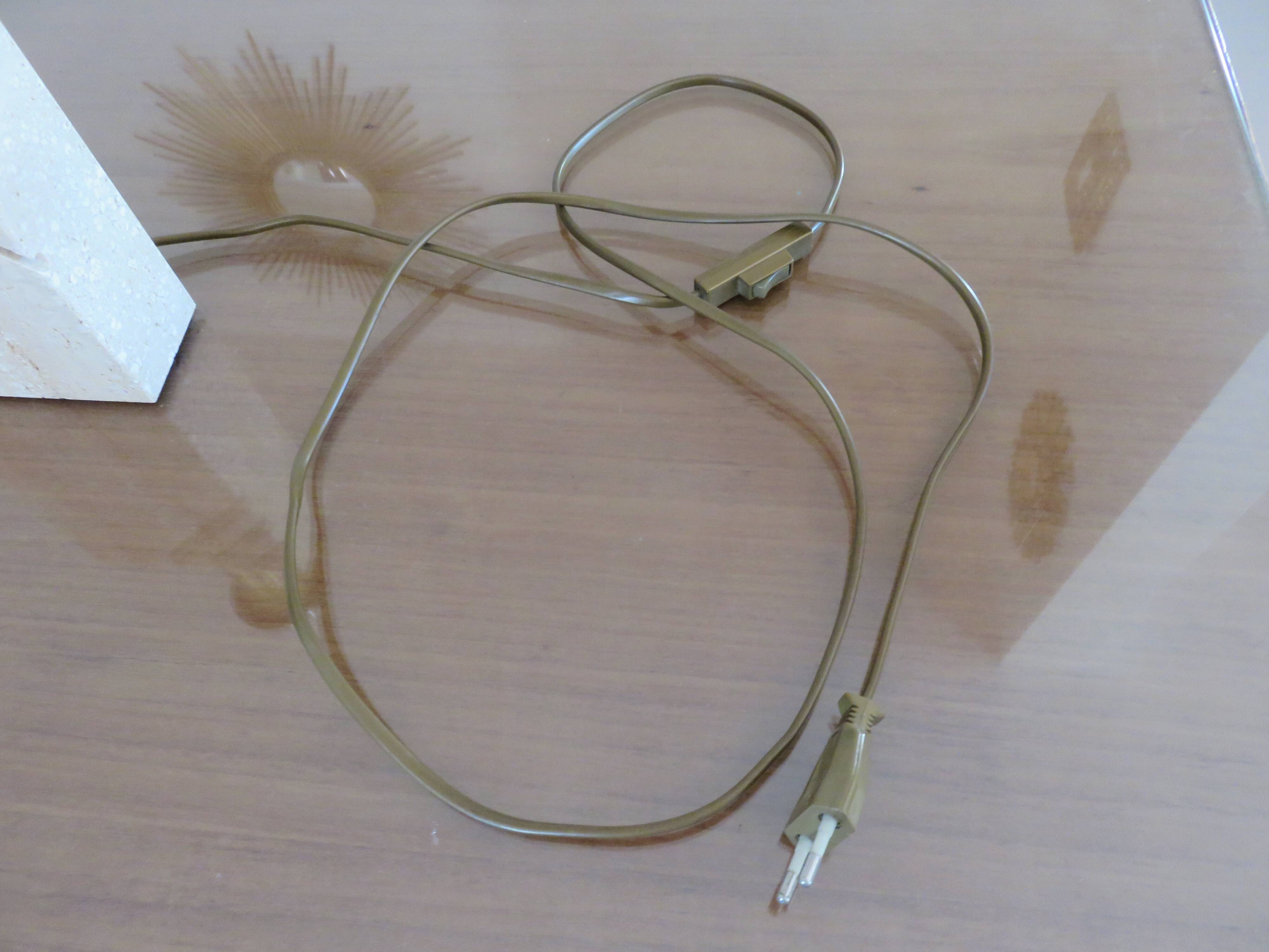 Travertine lamp "Cerri Nestore" 1970, Italy