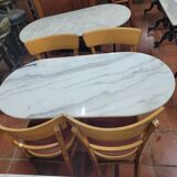 Bistro table with marble top
