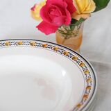 Set of 4 soup plates, Digoin Sarreguemines, Valence model