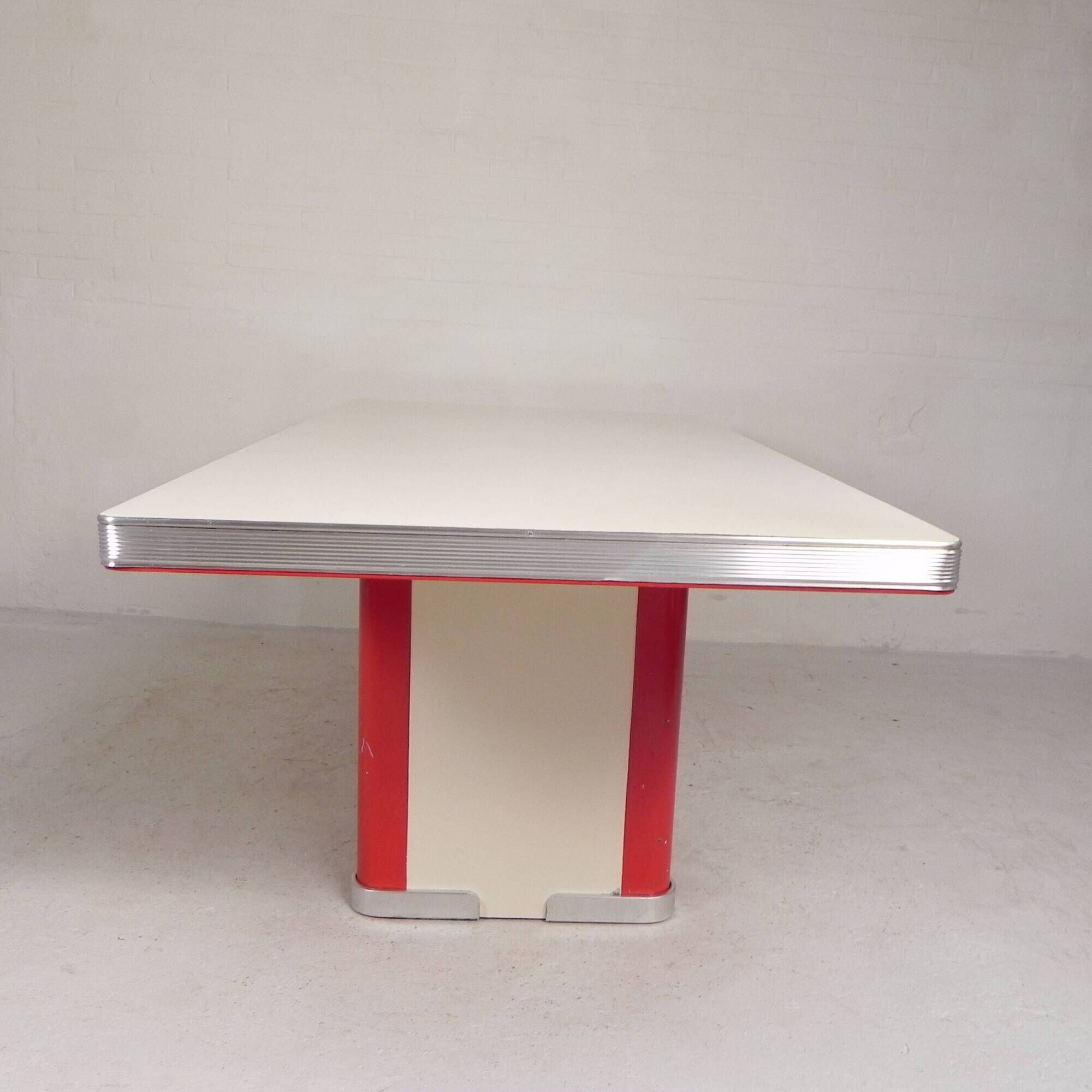 Ahrend Oda dining table desk with aluminium edge, 1950s