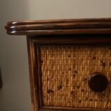 Dresser in rattan, designer Maugrion