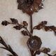 Large varnished metal wall light