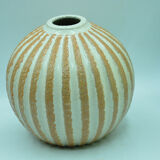 Vase coloquinte en grés signé Jacques Breugnot