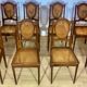 Canned chairs X 8, Louis XVI style, early XX, stamped Flandrin Paris