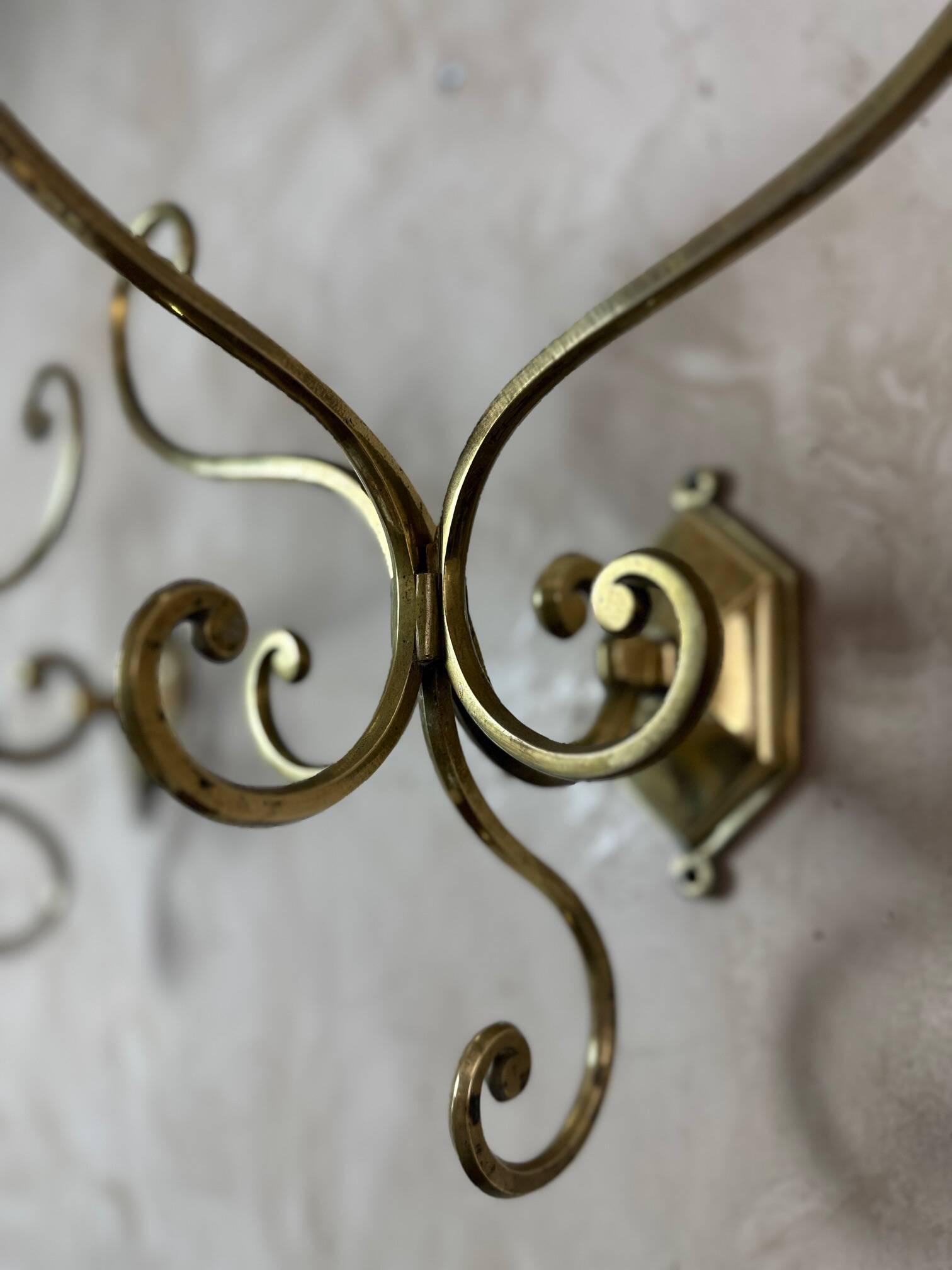 Pair of brass hooks
