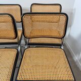 Set of 4 Marcel Breuer Cesca chairs made in Italy.