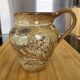 Artisanal Stoneware Jug - Jean PAULET - "Thistles" Decor