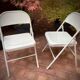 Duo de chaises pliantes en acier années 1980