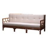 Vintage Italian Bamboo Sofa with Cushions from the 1970s