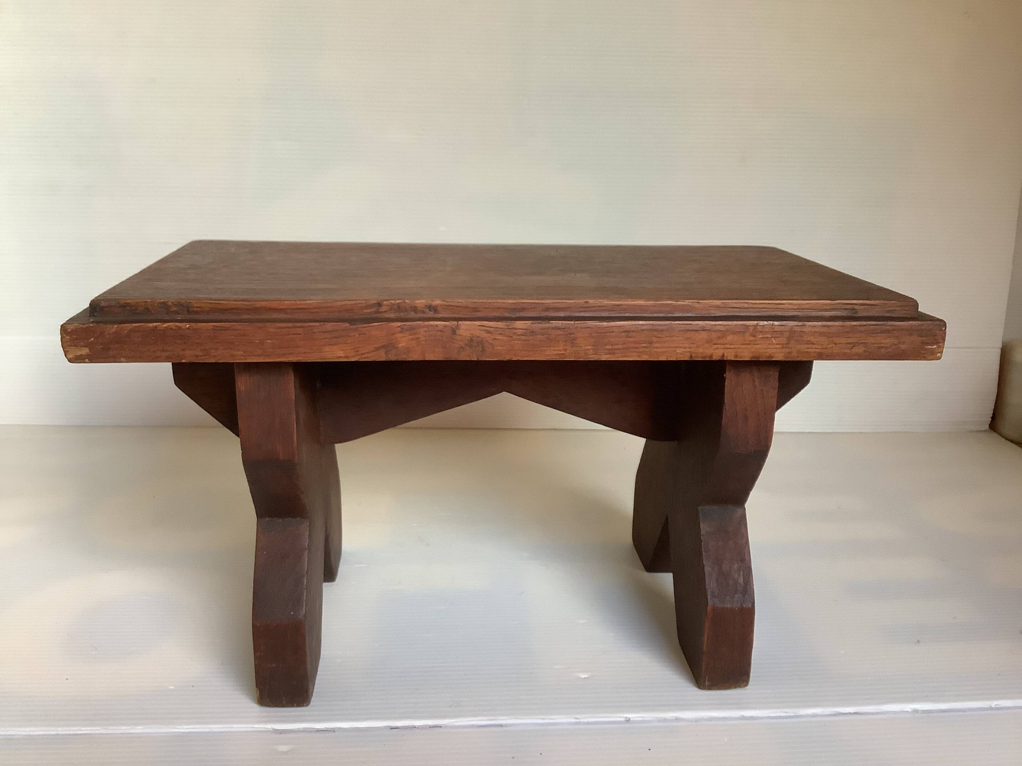 Small wooden stool bench step