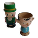 Duo of wooden cockroaches, characters