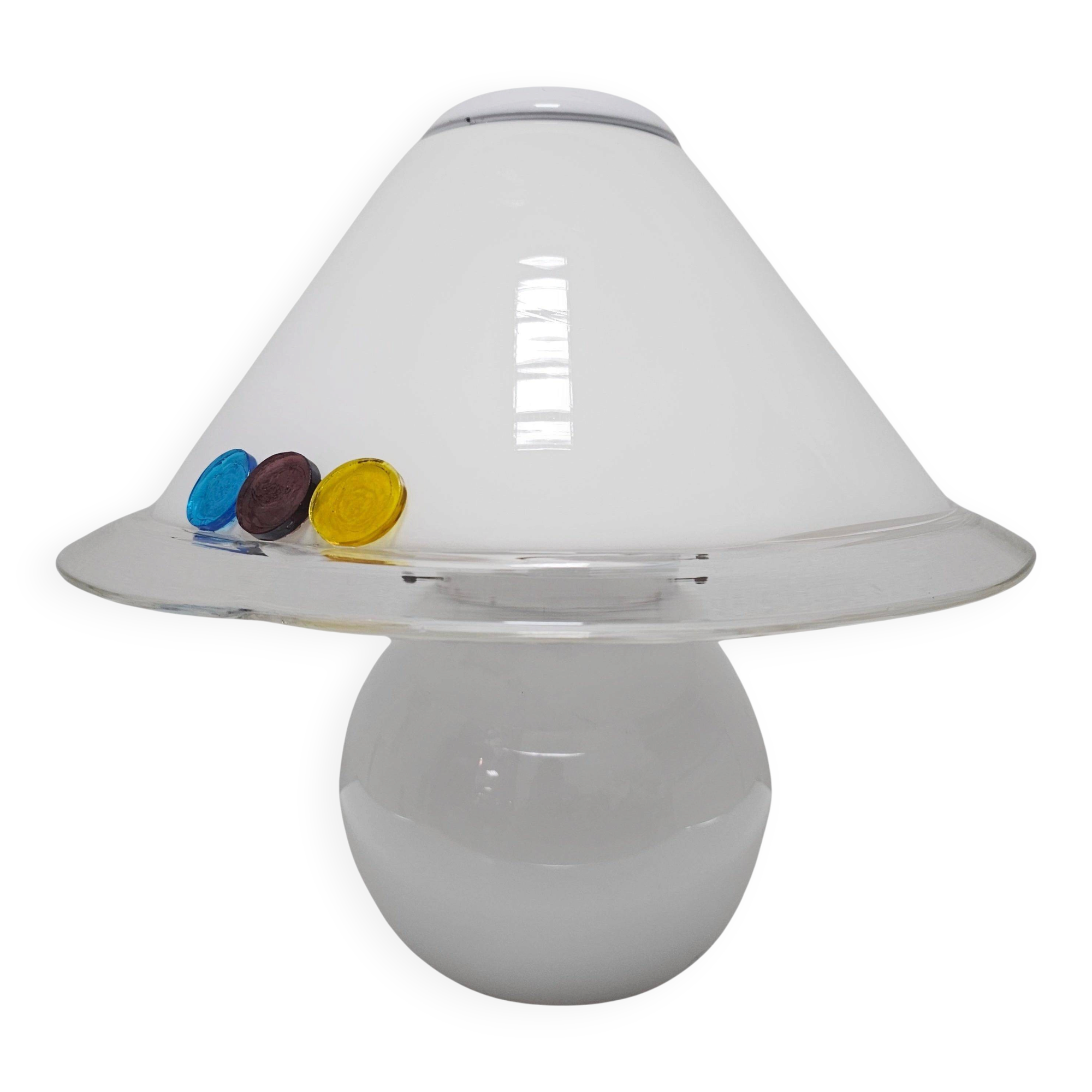 Murano glass table lamp in mushroom shape, Mid Century Modern, 1970s