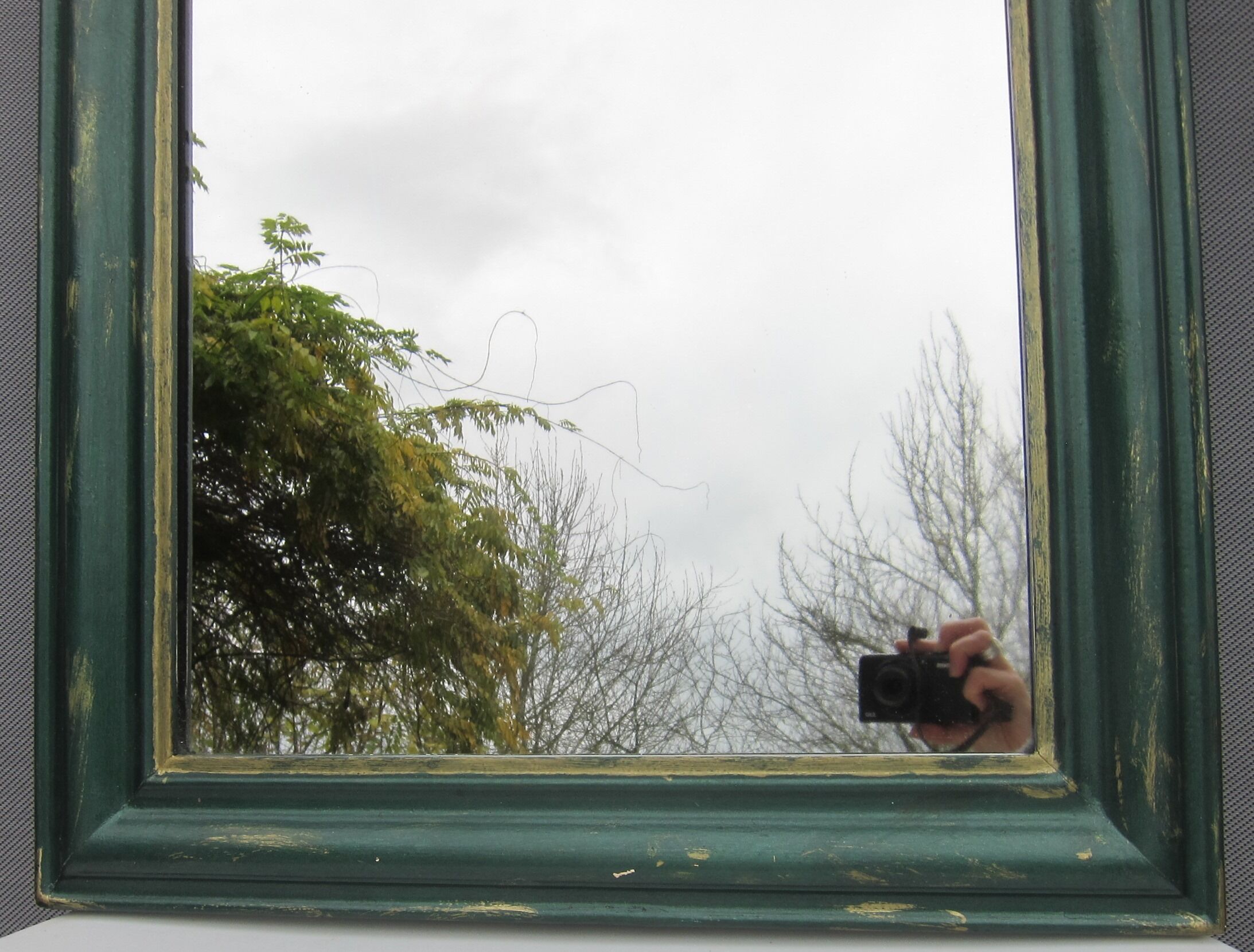 Mirror 1900 bronze green 51x69cm