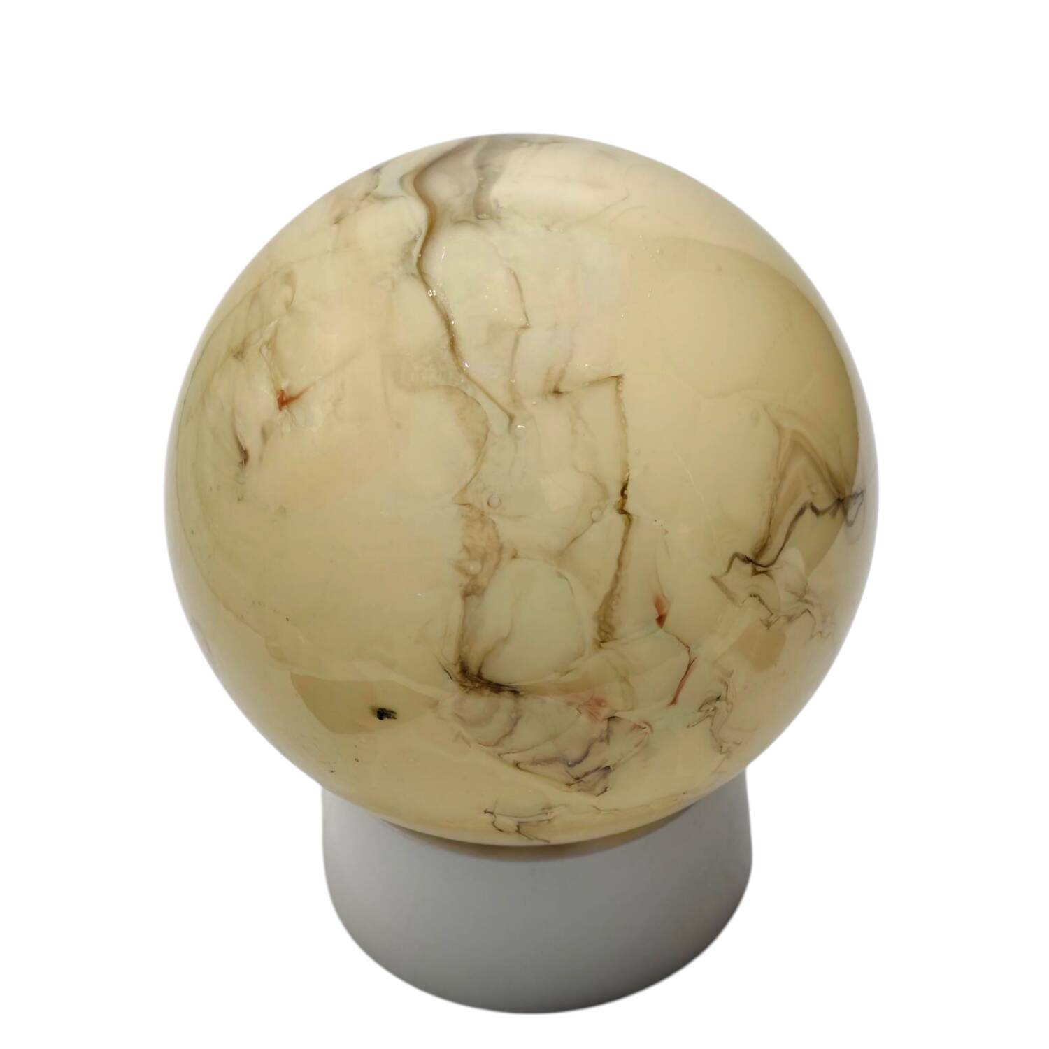 Vintage  Thabur Marble-Effect Globe Lamp – 1930-1950 - Netherlands