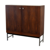 Fristho Franeker Vintage Design Rosewood Cabinet with Glass Handgrips 60s