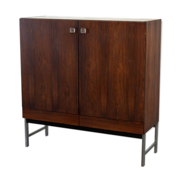 Fristho Franeker Vintage Design Rosewood Cabinet with Glass Handgrips 60s