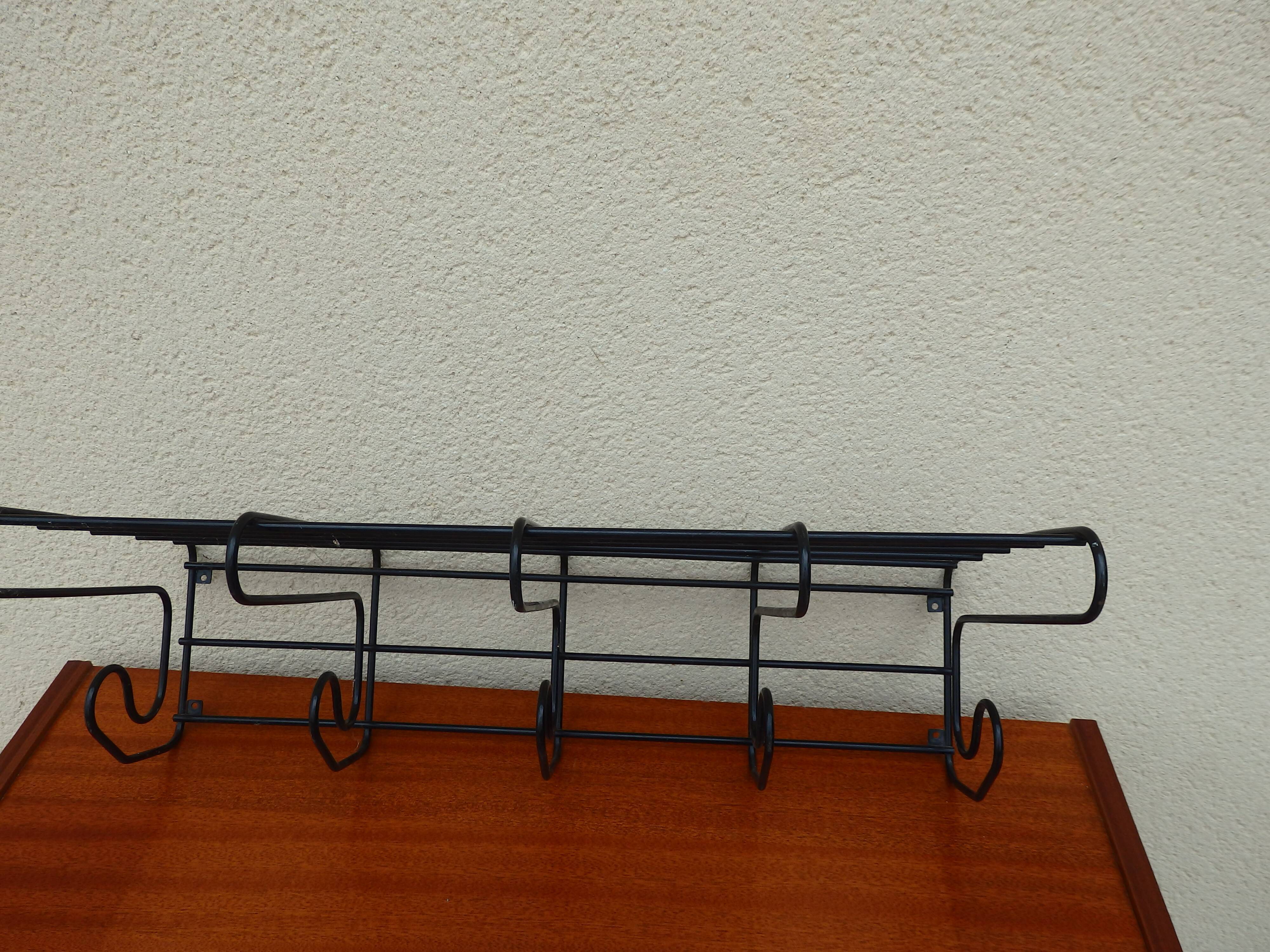 Vintage coat rack Ikea year 80 metal 5 hooks