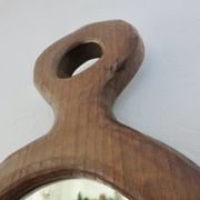 Solid wood mirror carved with a chisel, free form, 1960s.