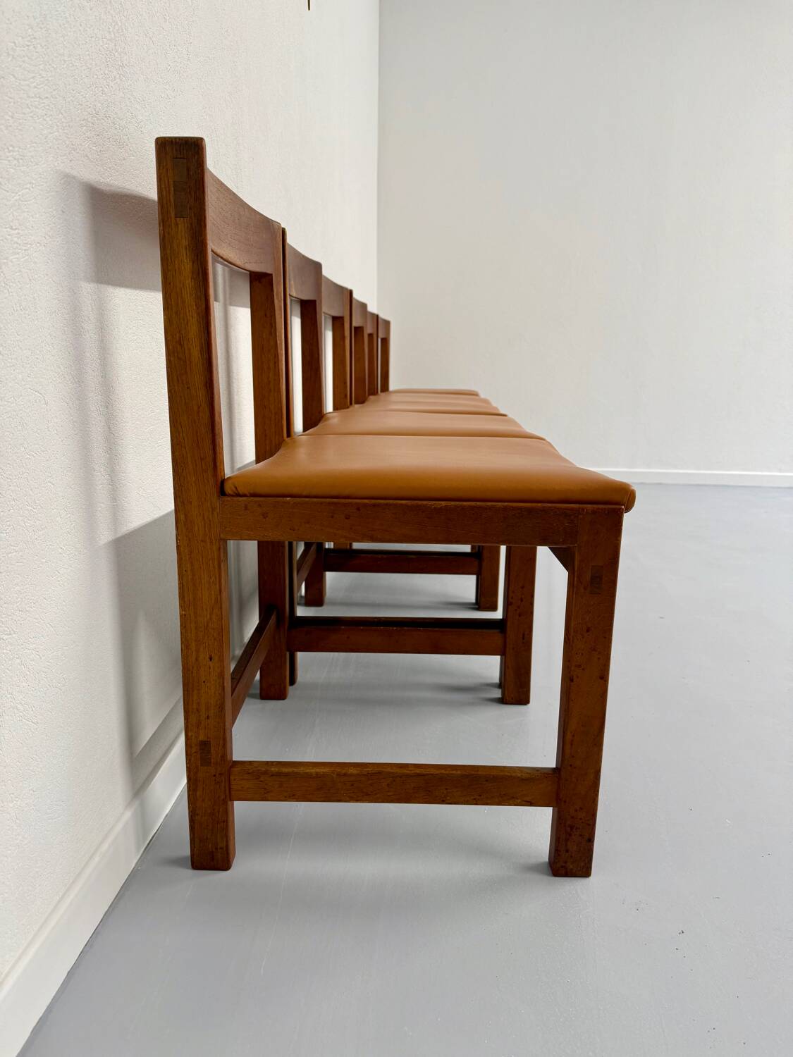 Lot of 6 old Scandinavian chairs "Corona" design 60s Lennart Bender