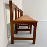 Lot of 6 old Scandinavian chairs "Corona" design 60s Lennart Bender