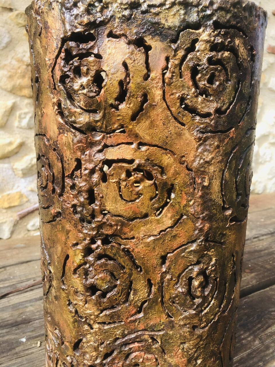 Pair of Brutalist table lamps by Irv Bramberg, 1960s