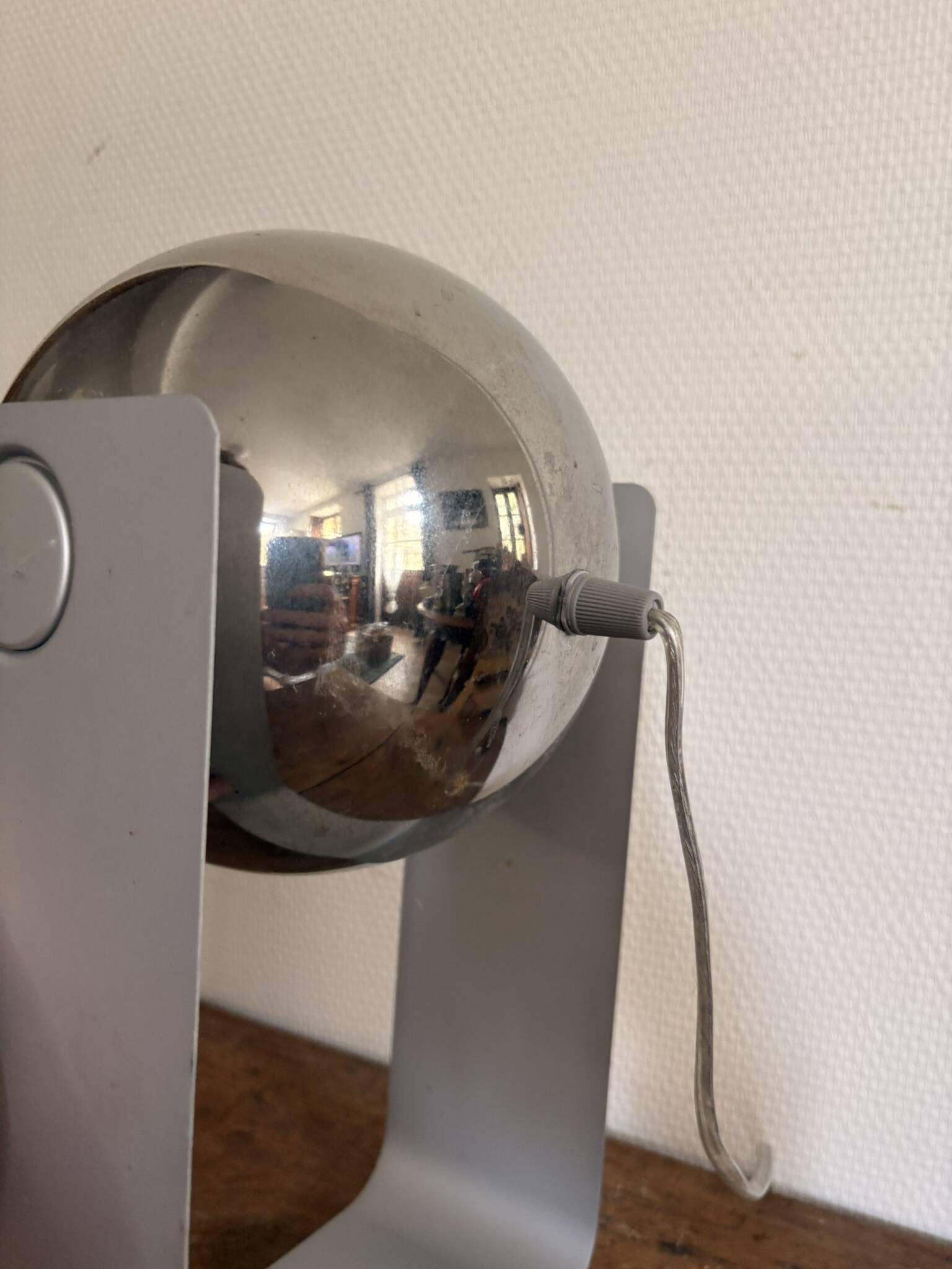 Eye Ball Lamp Julia N259 Spot Ball Chrome Steel Vintage Space Age 70s