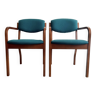 Paire de chaises de bureau empilables