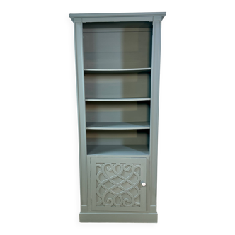 Meuble de rangement en bois vert années 1990