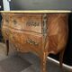 Curved marquetry commode – marble top
