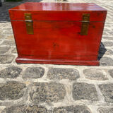 Large red laqué chest