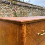 Vintage 1950s chest of drawers in gilded oak