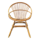 Vintage rattan shell armchair from the 70s, handmade bohemian