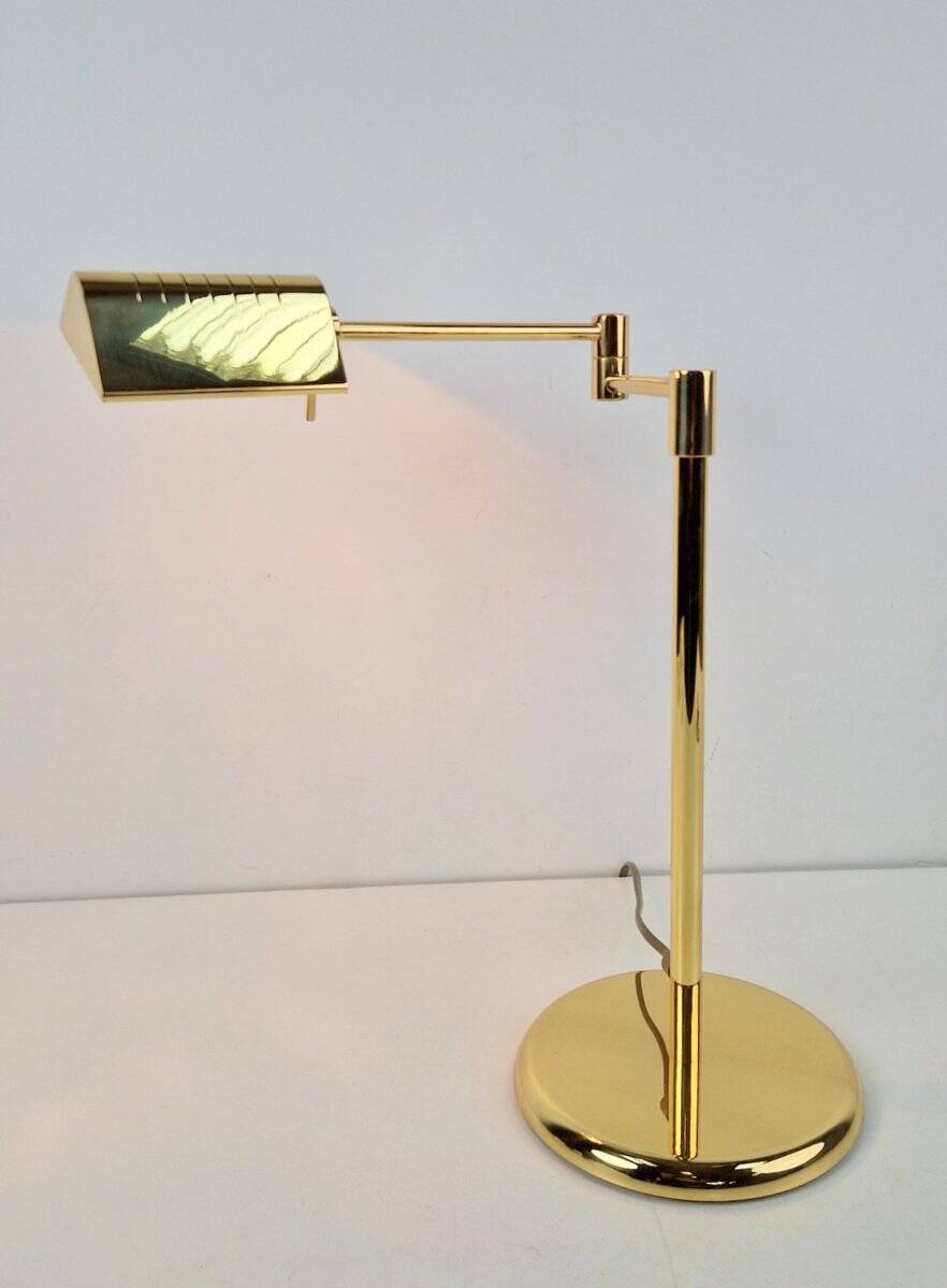 Regency Brass Adjustable Table Lamp from Egoluce, 1970s