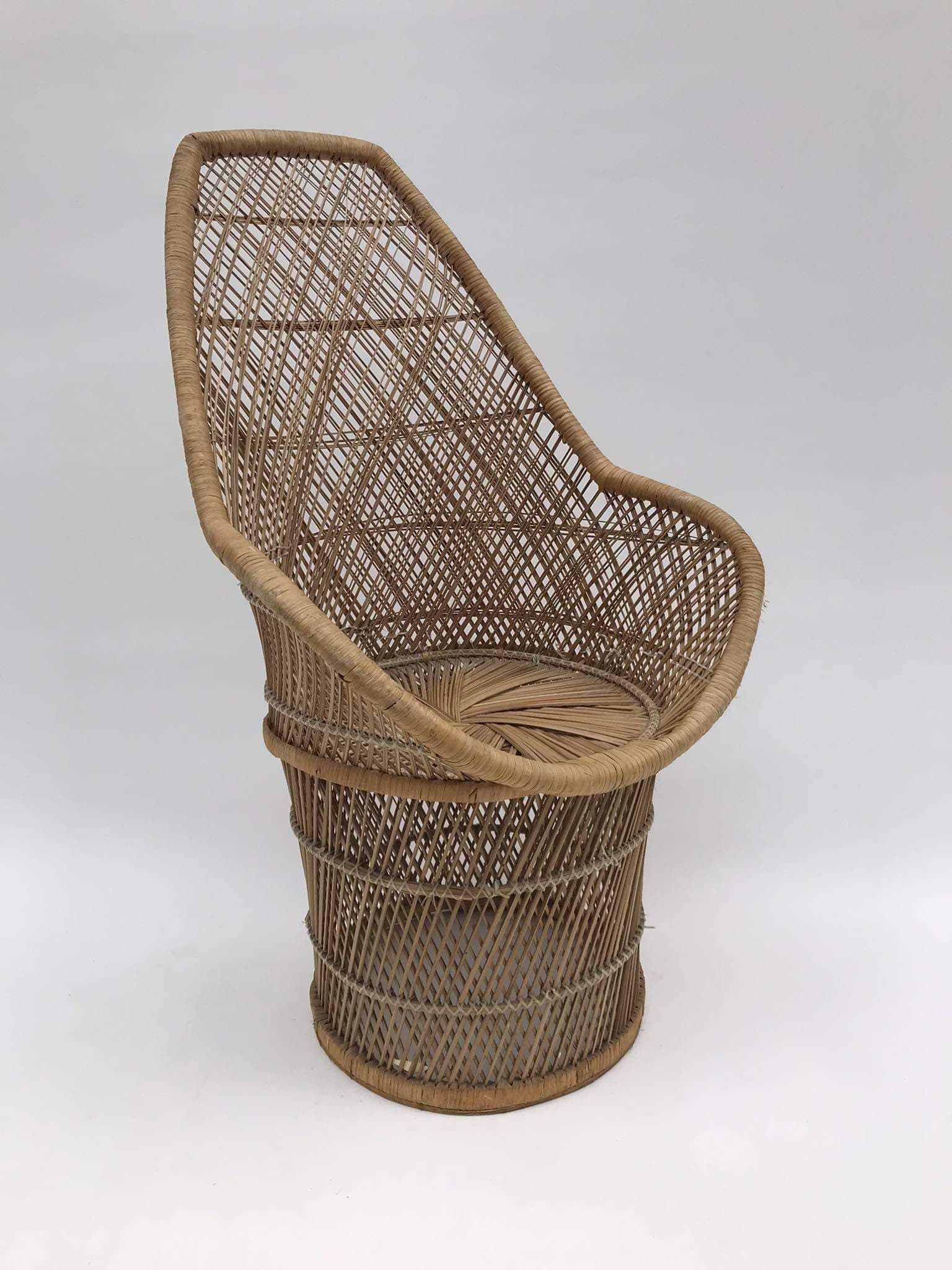 Rattan armchair from the turn of the 70's / 80's