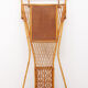 French Bamboo wall coat rack with large mirror, 1960