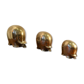 Éléphants en laiton vintage