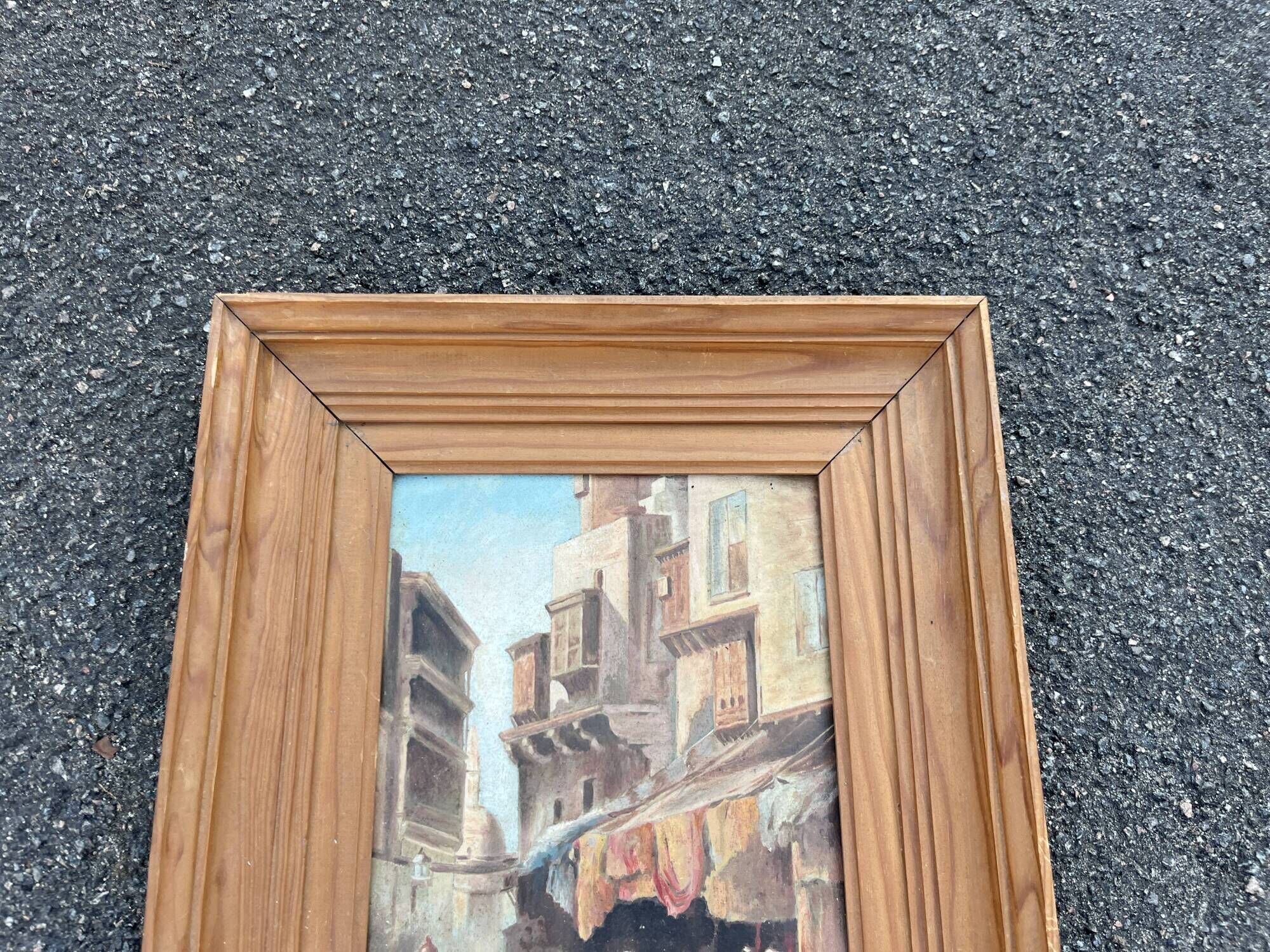 Tableau Orientaliste - Scène de Souk Animée