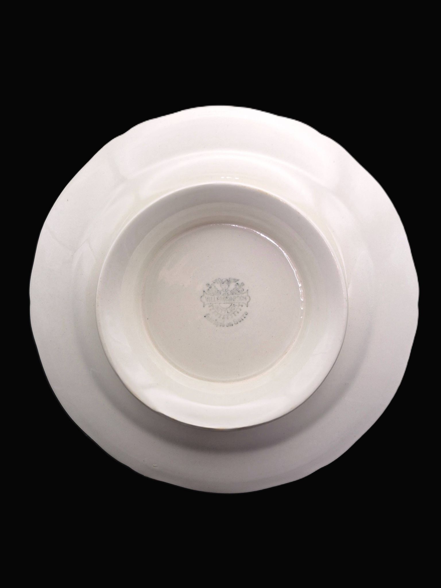 Antique cake stand Villeroy & Boch – Saar, ivory porcelain