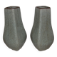 paire de grands vases porcelaine céladon vert craquelée  XIX ème - XX ème